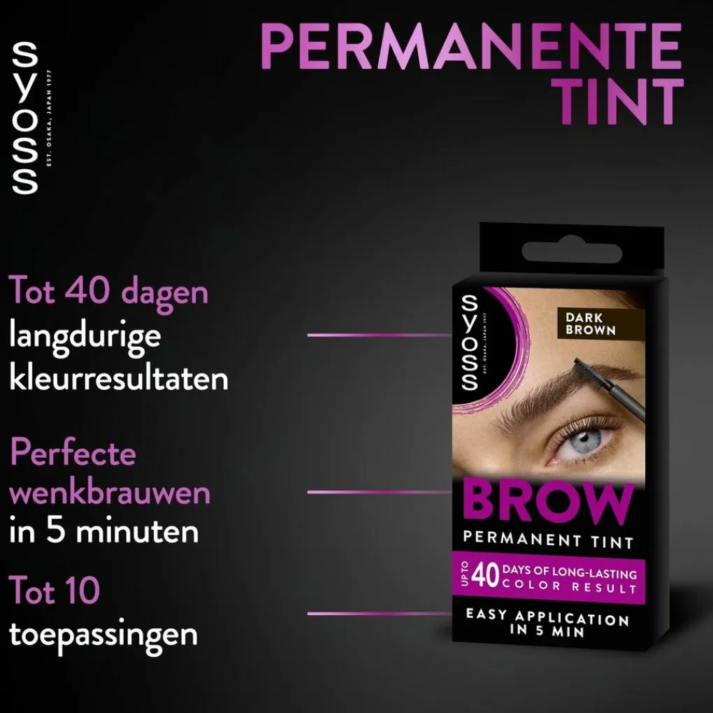 Syoss Haarverf>Brow Tint Donkerbruin Permanente Wenkbrauwverf