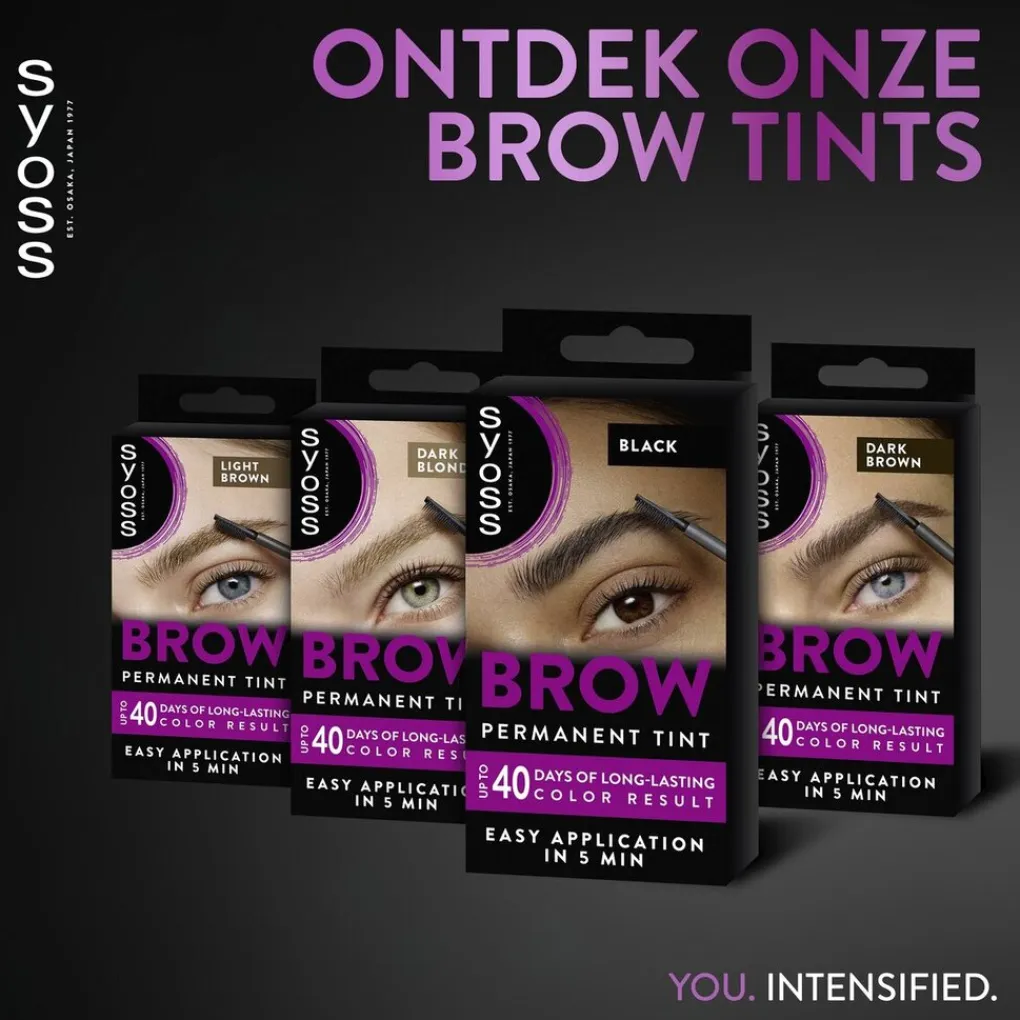 Syoss Haarverf>Browtint Zwart Permantente Wenkbrauwverf