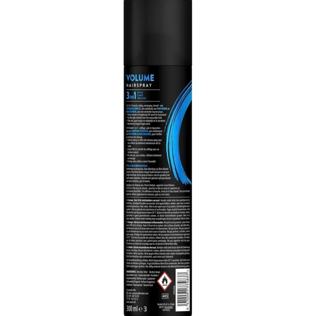 Syoss Haarlak>Hold 4 Volume Haarspray