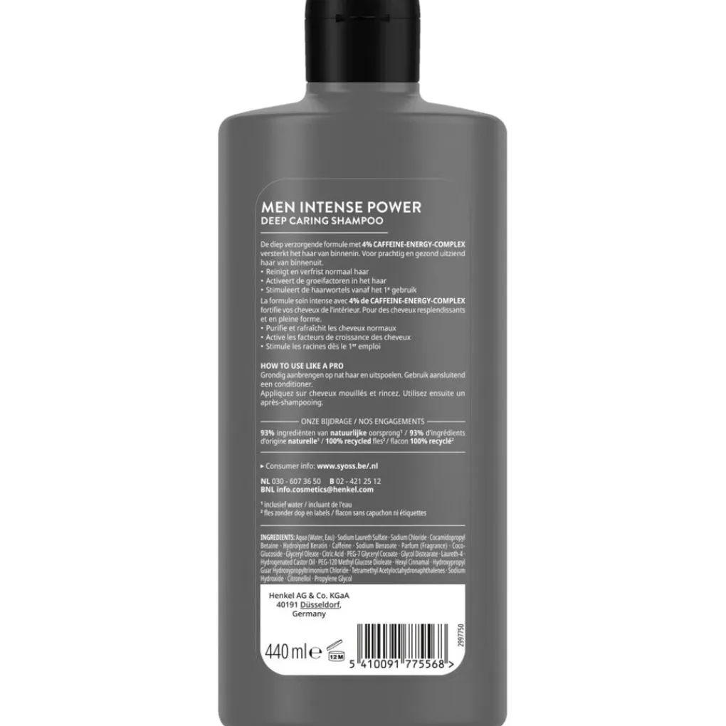 Syoss Shampoo>Men Intense Power Deep Caring Shampoo