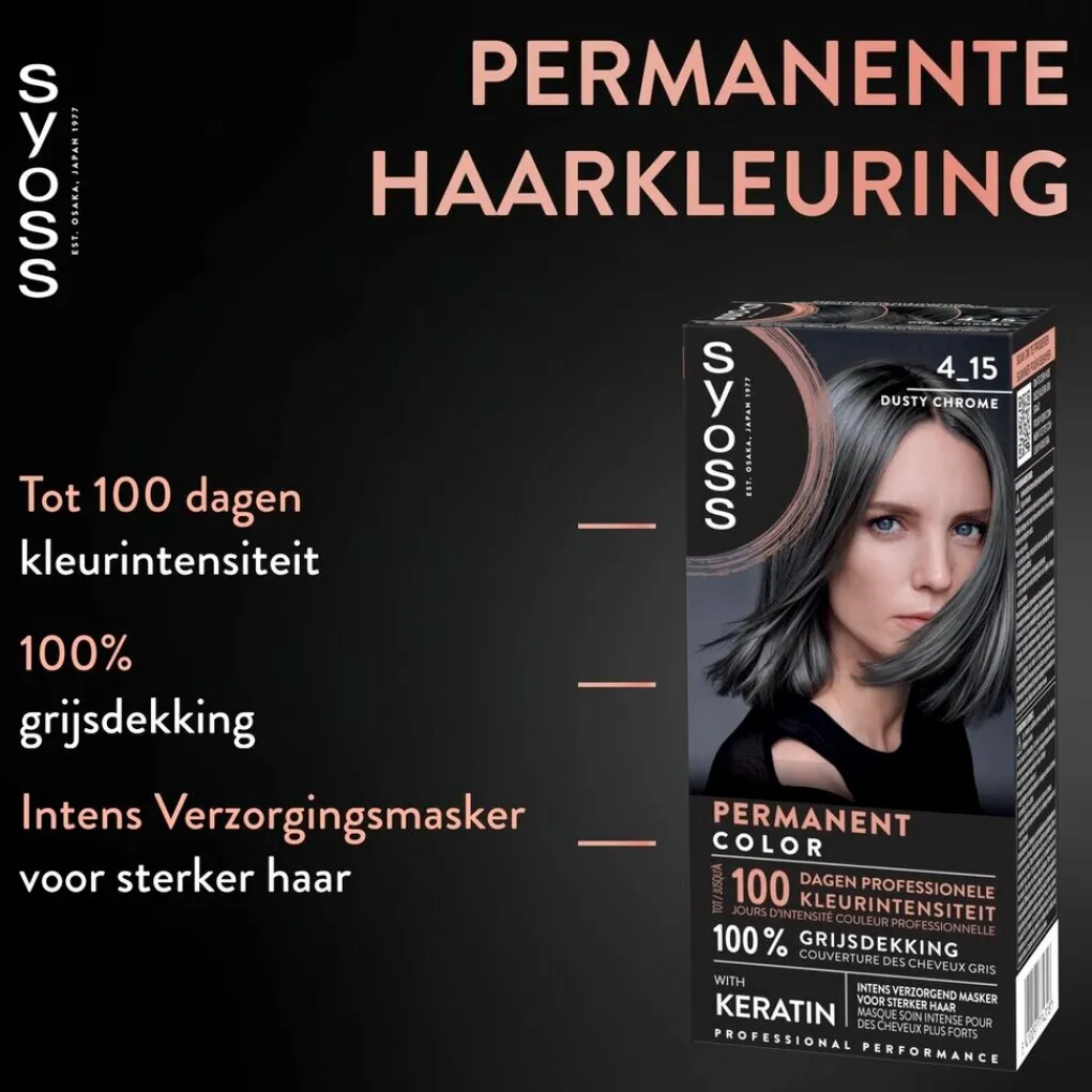 Syoss Haarverf>Metallic Shine 4-15 Dusty Chrome Haarkleuring