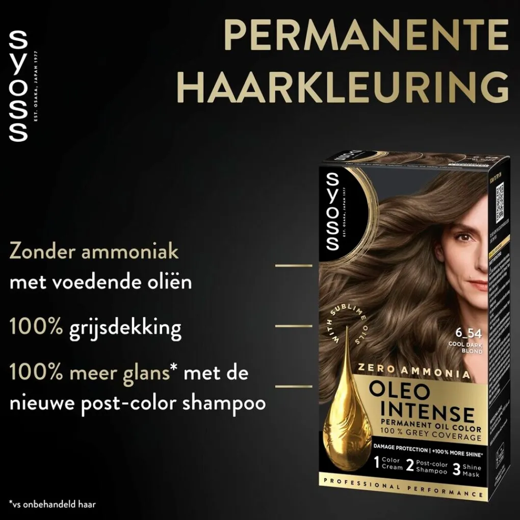 Syoss Haarverf>Oleo Intense 6-54 Capuccino Blond Haarkleuring