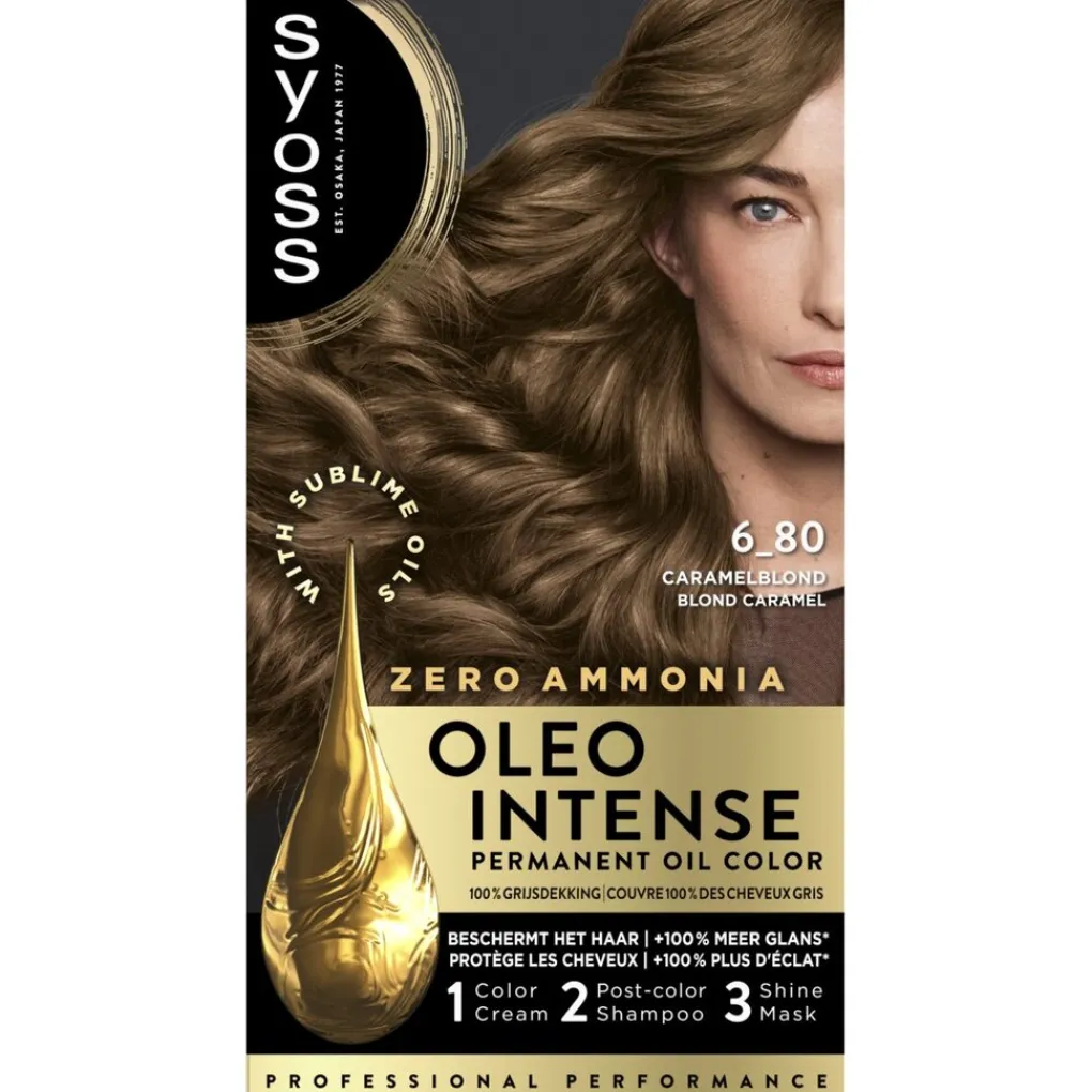 Syoss Haarverf>Oleo Intense 6-80 Caramel Blond Haarkleuring