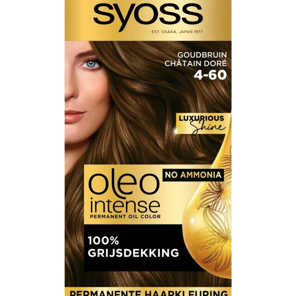 Syoss Haarverf>Oleo Intense 4-60 Goudbruin Haarkleuring