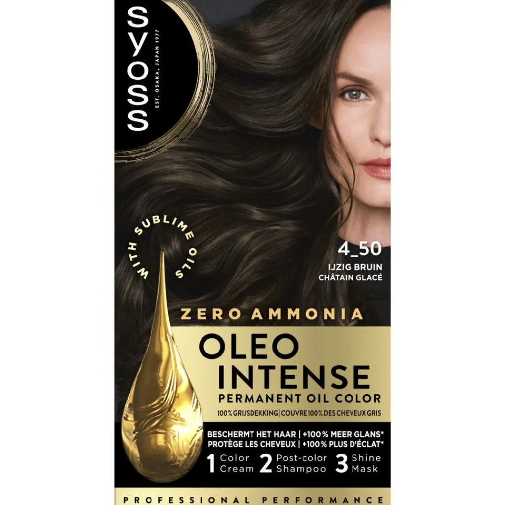 Syoss Haarverf>Oleo Intense 4-50 IJzig Bruin Haarkleuring