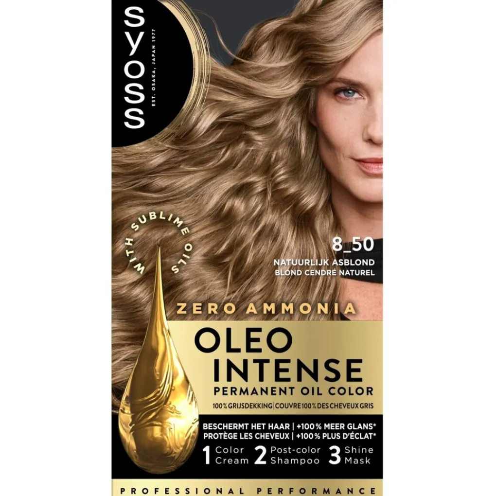 Syoss Haarverf>Oleo Intense 8-50 Natuurlijk Asblond Haarkleuring