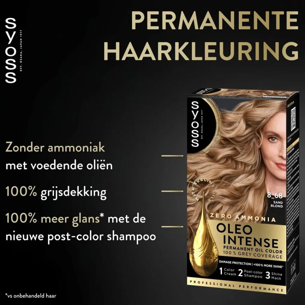 Syoss Haarverf>Oleo Intense 8-68 Vanillablond Haarkleuring