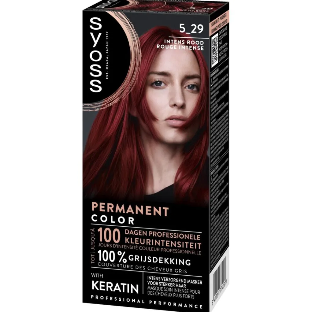 Syoss Haarverf>Permanent Color 5-29 Intens Rood Permanente Haarkleuring