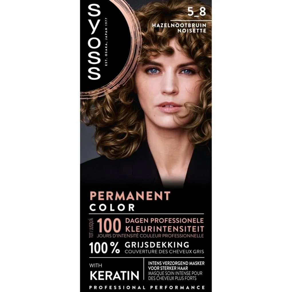 Syoss Haarverf>Salonplex 5-8 Hazelnootbruin Permanente Haarkleuring