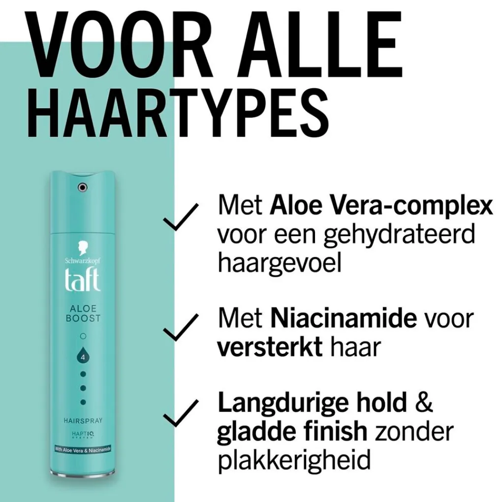 Taft Haarlak>Aloe Boost Hold 4 Hairspray