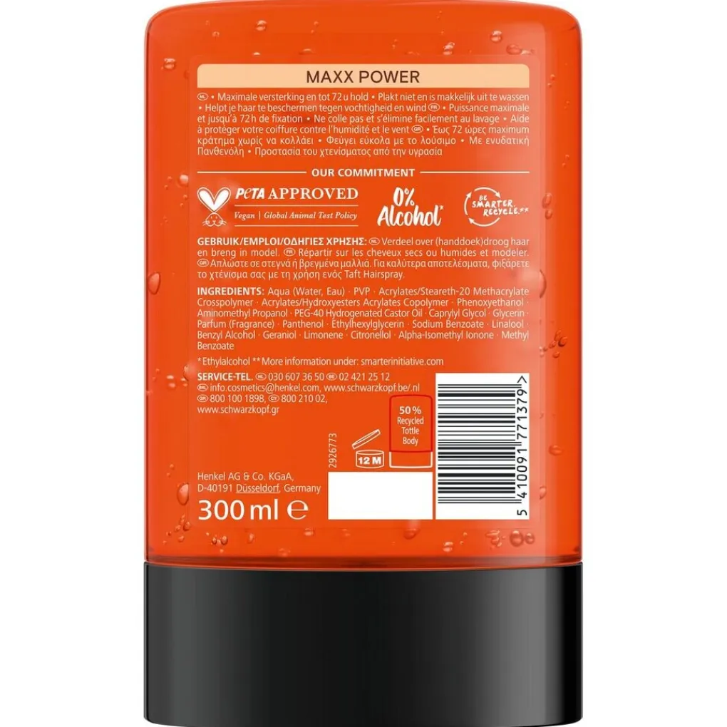 Taft Haargel>Maxx Power Level 8 Power Haargel