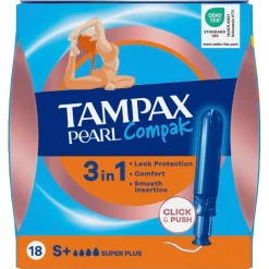 Tampax Tampons>Compak Pearl Super Plus Tampons