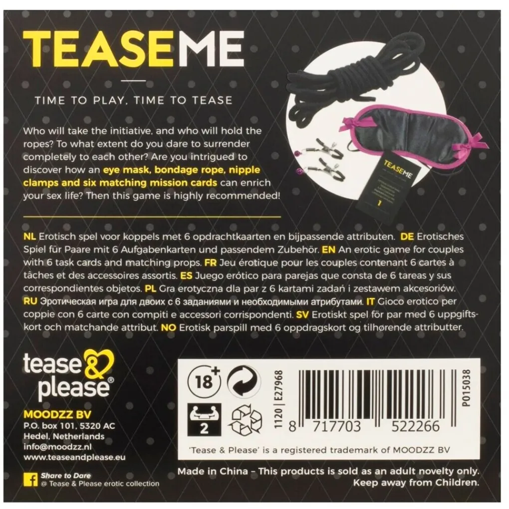 Tease & Please Seksspeeltjes>Tease Me Spel