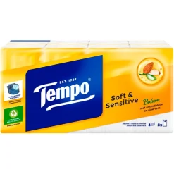 Tempo Tissues En Zakdoekjes>Plus Soft & Sensitive Zakdoekjes