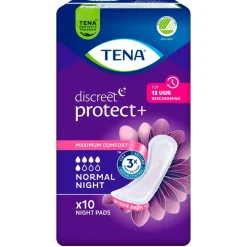 Tena Incontinentie>Discreet Protect+ Normal Night Verbanden