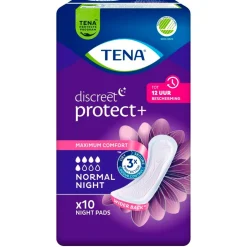 Tena Incontinentie>Discreet Protect+ Normal Night Verbanden