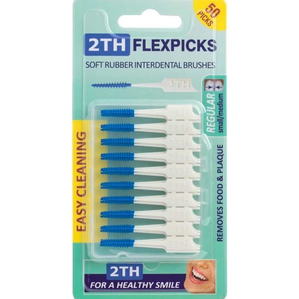 2TH Tandenstokers>Flexpicks Rubberen Interdentale Borsteltjes