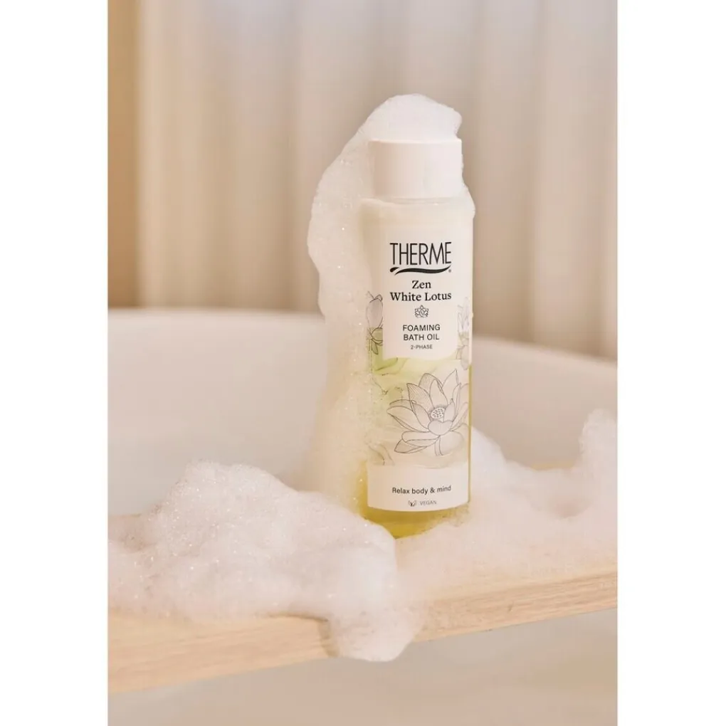 Therme Badschuim>Zen White Lotus Foaming Bath Oil