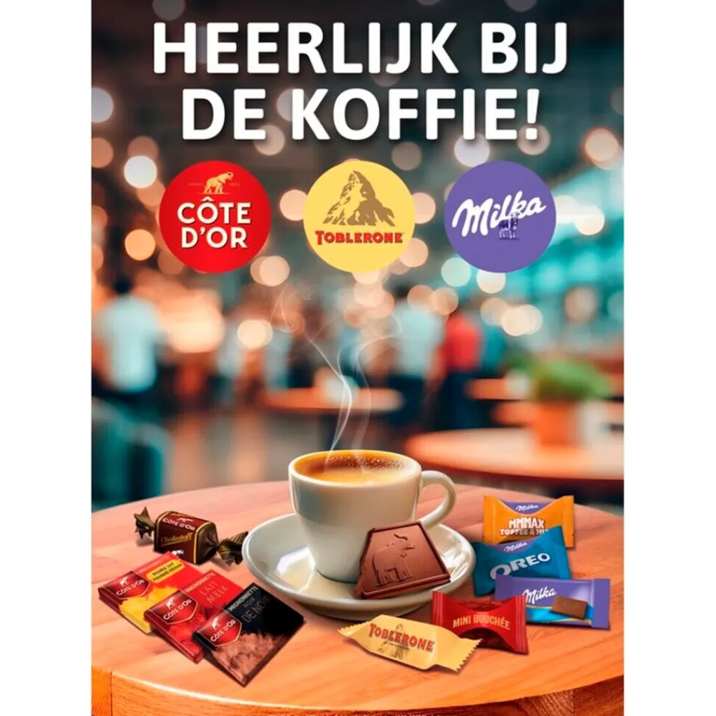 Toblerone Snacks En Snoep>Mini's Melk, Puur en Wit Chocolade