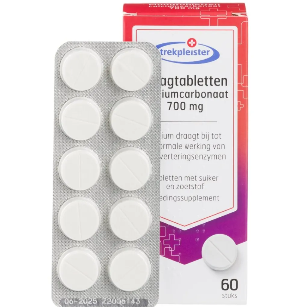 Trekpleister Maag- En Of Darm>Calciumcarbonaat 700 mg Maagtabletten