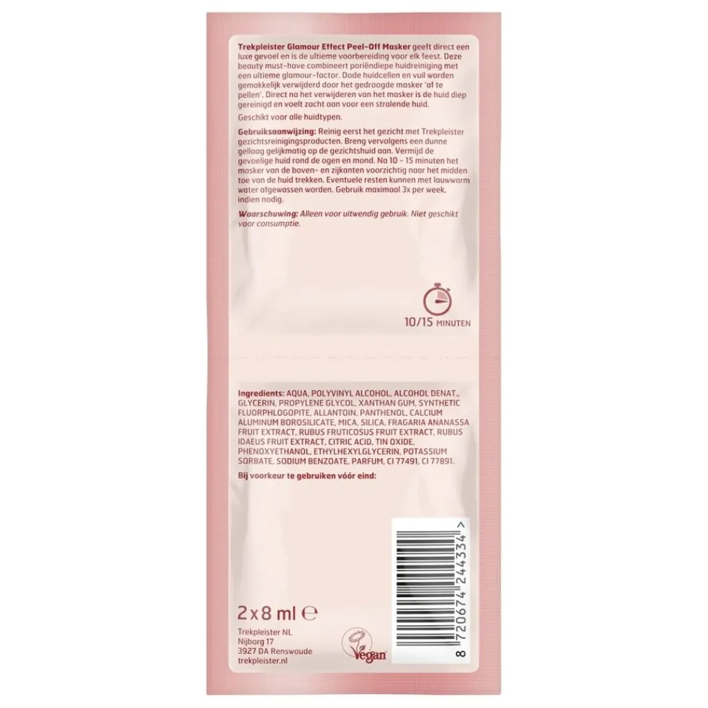 Trekpleister Gezichtsmaskers>Glamour Effect Peel-Off Masker