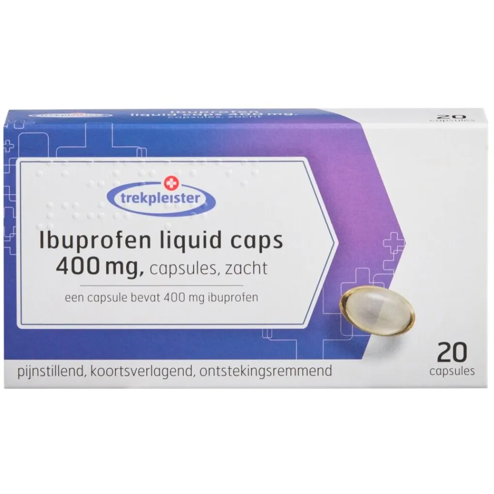 Trekpleister Pijn>Ibuprofen 400mg Liquid Caps Zachte Capsules