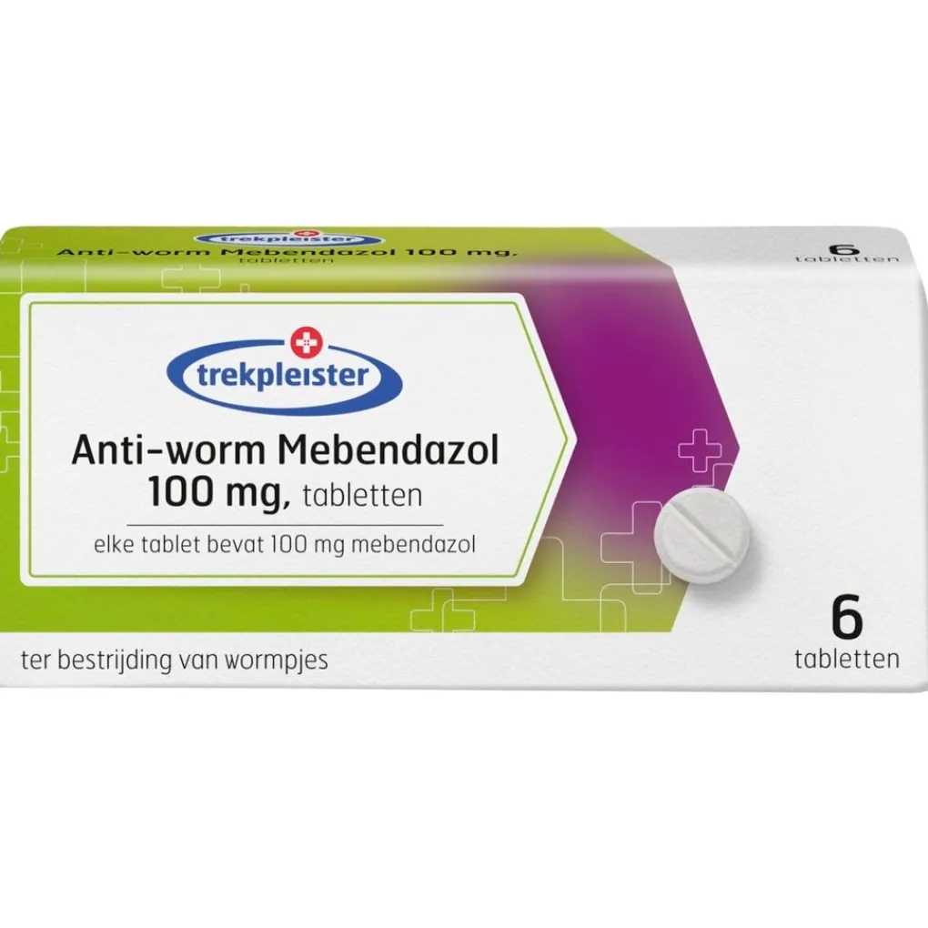 Trekpleister Maag- En Of Darm>Mebendazol 100 mg Anti-Worm Tabletten
