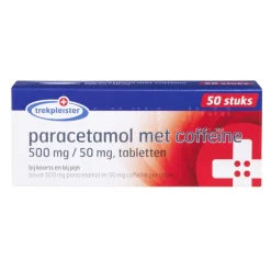 Trekpleister Pijn>Paracetamol met Coffeïne 500 Mg / 50 Mg Tabletten