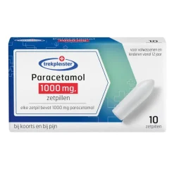 Trekpleister Pijn>Paracetamol 1000 Mg Zetpillen