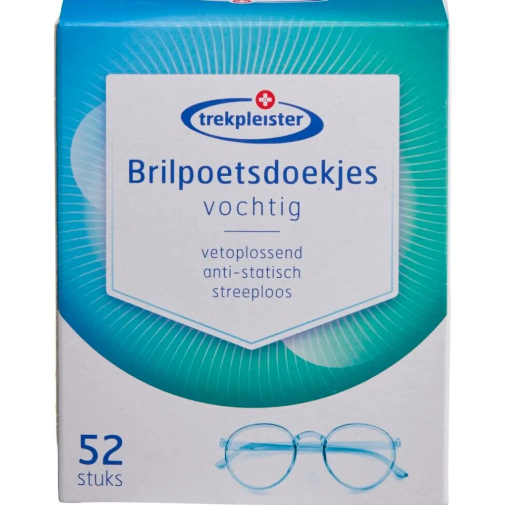 Trekpleister Leesbrillen>Vochtige Brilpoetsdoekjes