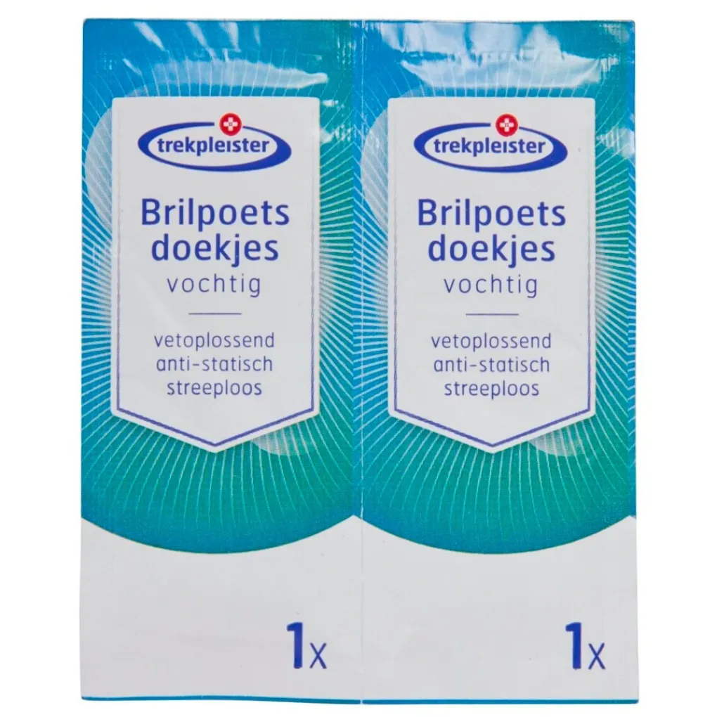 Trekpleister Leesbrillen>Vochtige Brilpoetsdoekjes