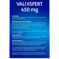 Valdispert Natuurlijke Zelfzorgmiddelen|Valeriaan>Extra Forte 450mg Omhulde Tabletten
