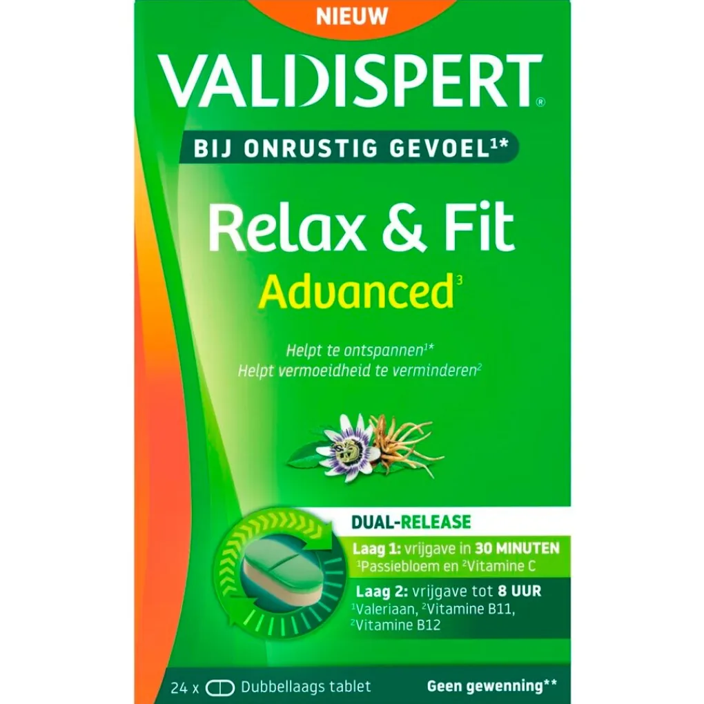 Valdispert Natuurlijke Supplementen|Rust En Ontspanning>Relax & Fit Advanced Tabletten