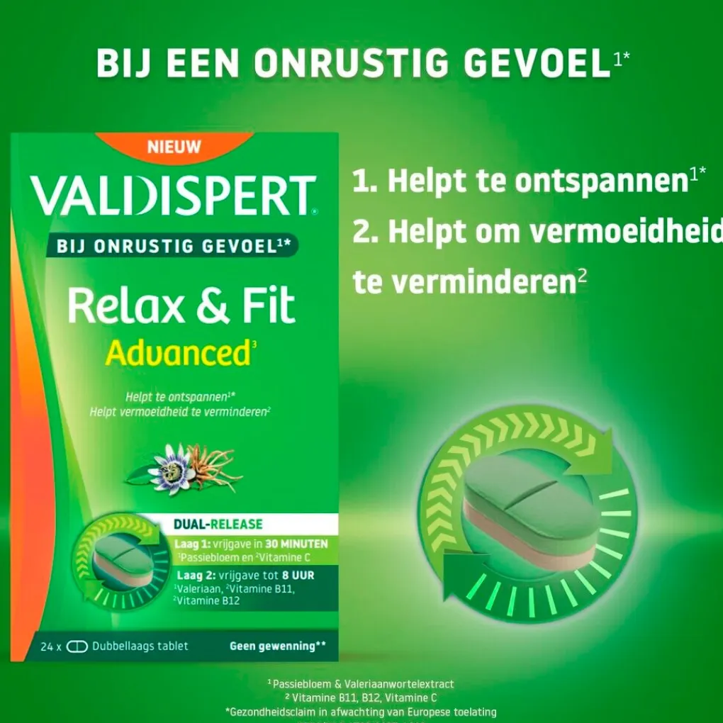 Valdispert Natuurlijke Supplementen|Rust En Ontspanning>Relax & Fit Advanced Tabletten