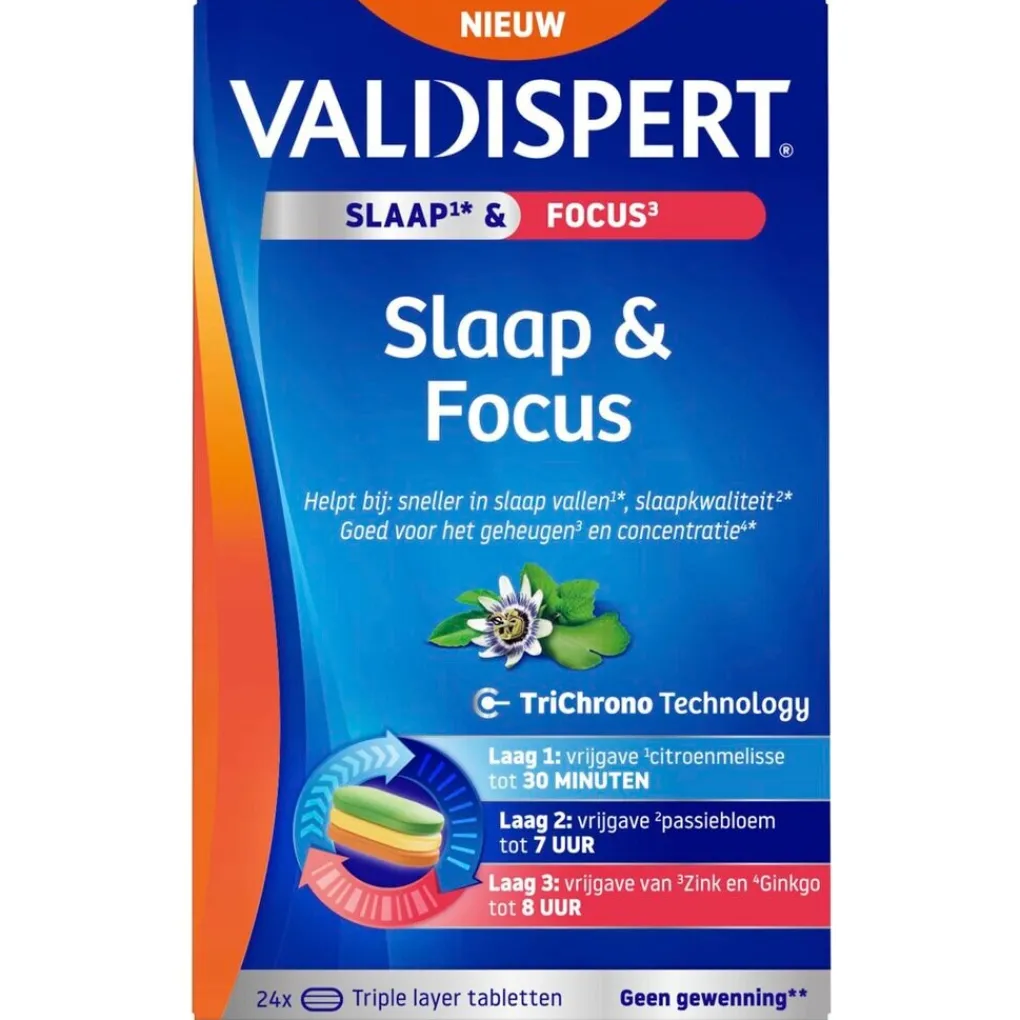 Valdispert Natuurlijke Supplementen|Rust En Ontspanning>Slaap & Focus Tabletten