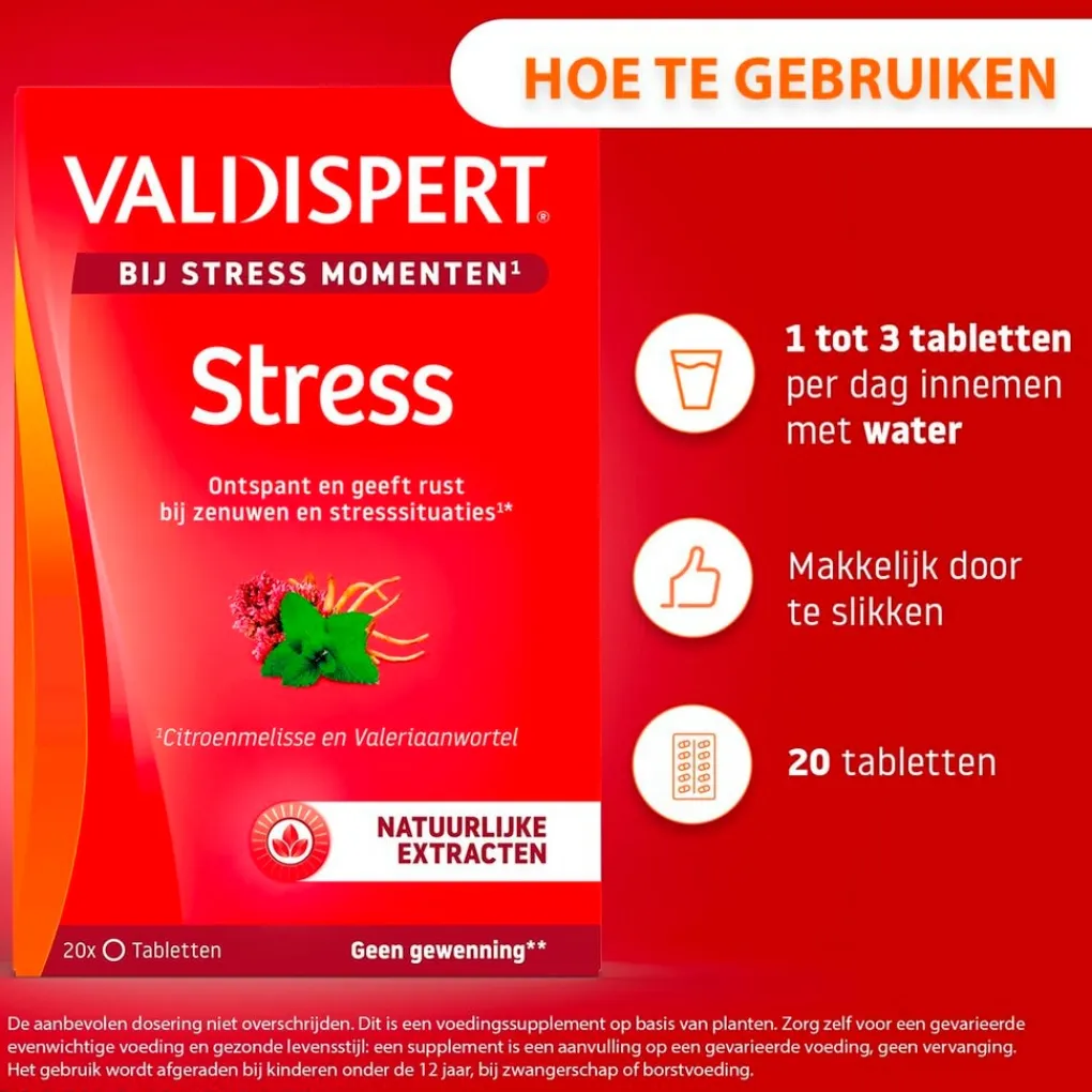 Valdispert Natuurlijke Supplementen|Rust En Ontspanning>Stress Moments Tabletten