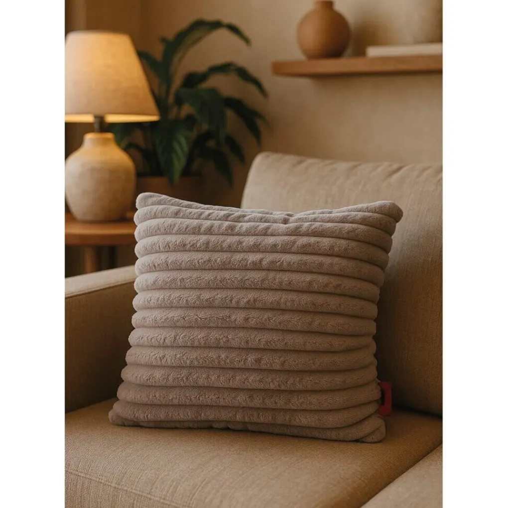 Villa Volance Huishoudelijk Textiel>Ribfleece Verwarmd Sierkussen