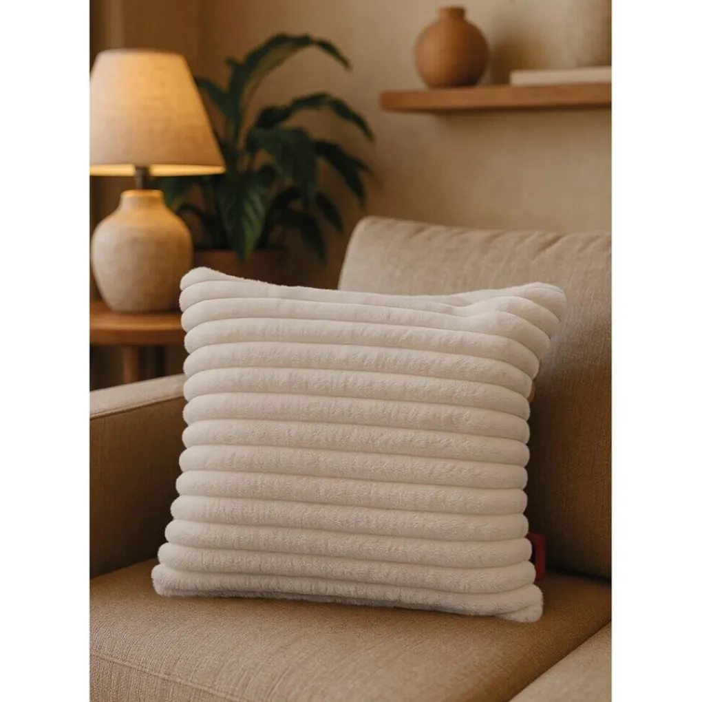 Villa Volance Huishoudelijk Textiel>Ribfleece Verwarmd Sierkussen