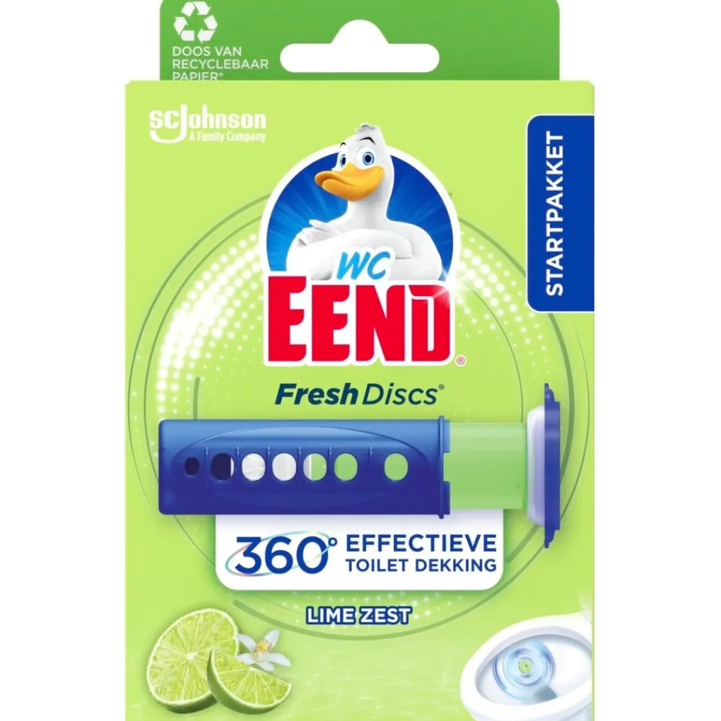 WC eend Schoonmaakmiddelen>Lime Zest Fresh Discs Startpakket