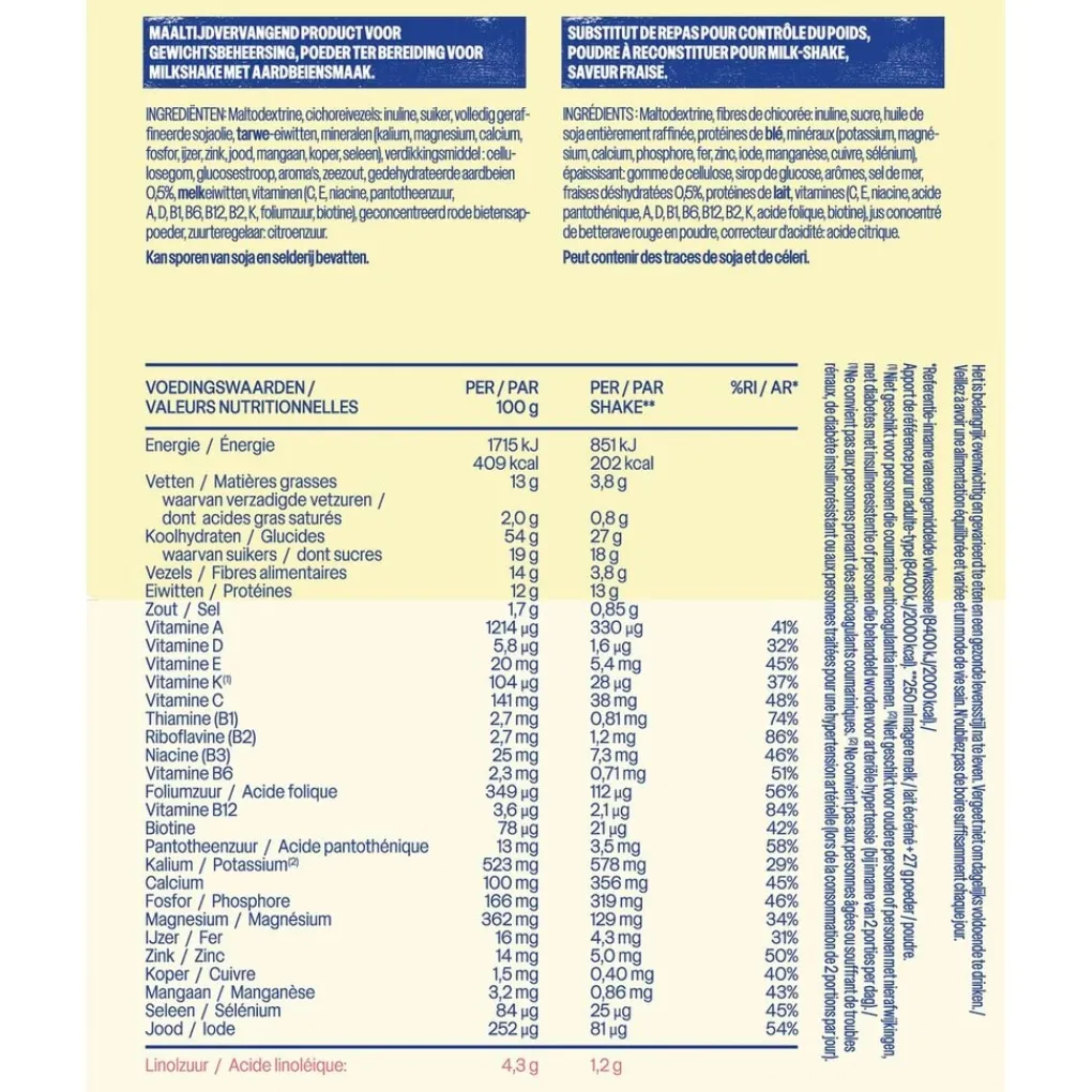 WeCare Maaltijdvervangers>Strawberry Meal Replacement Shake