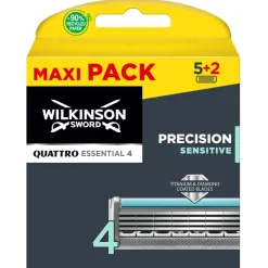 Heren Wilkinson Sword Scheermesjes>Quattro Titanium Sensitive Limited Edition Navulmesjes