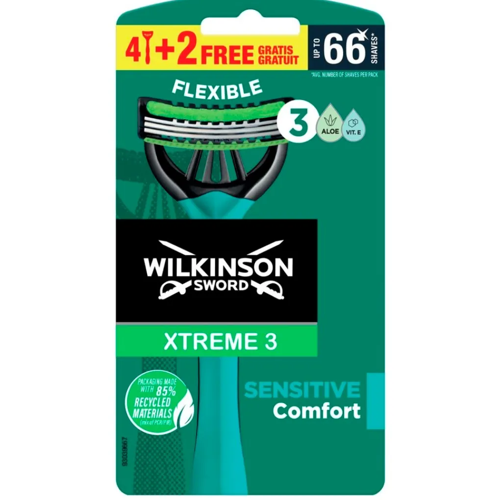 Heren Wilkinson Sword Scheermesjes>Xtreme 3 Sensitive Wegwerpscheermesjes