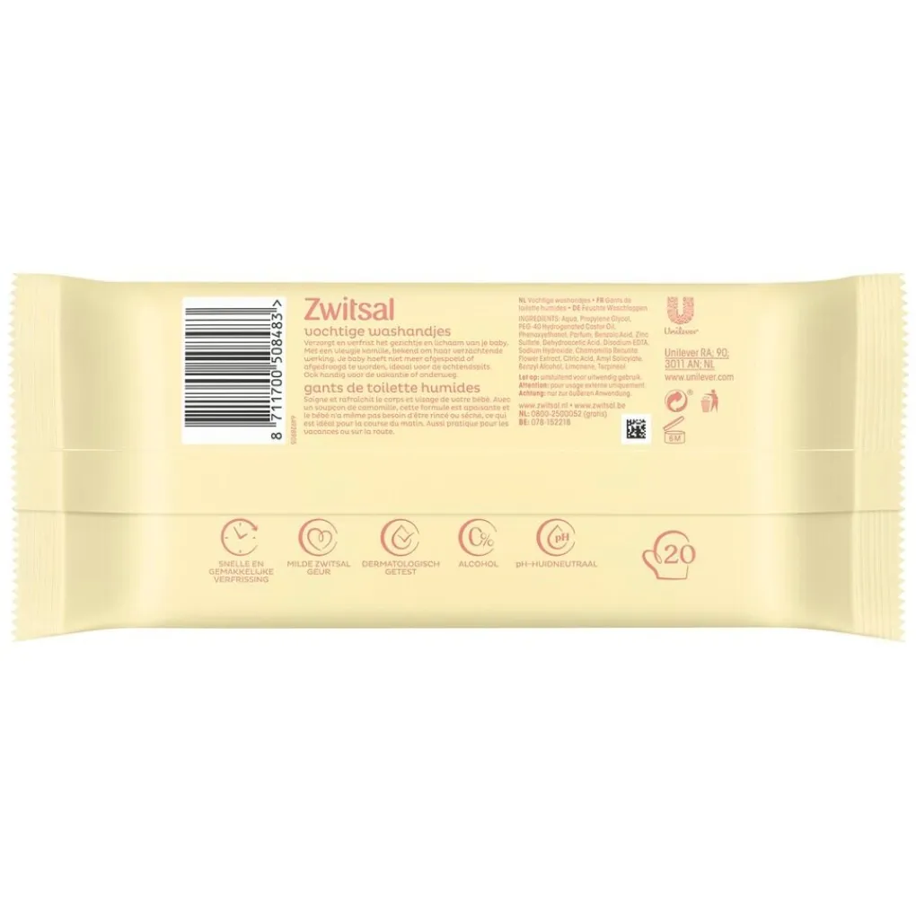 Zwitsal Billendoekjes|Baby Vochtige Washandjes>Goedemorgen Vochtige Washandjes