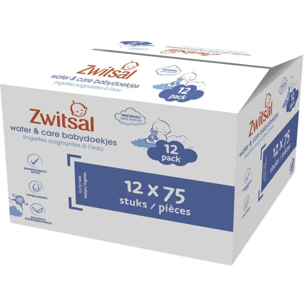 Zwitsal Billendoekjes>Water & Care Billendoekjes